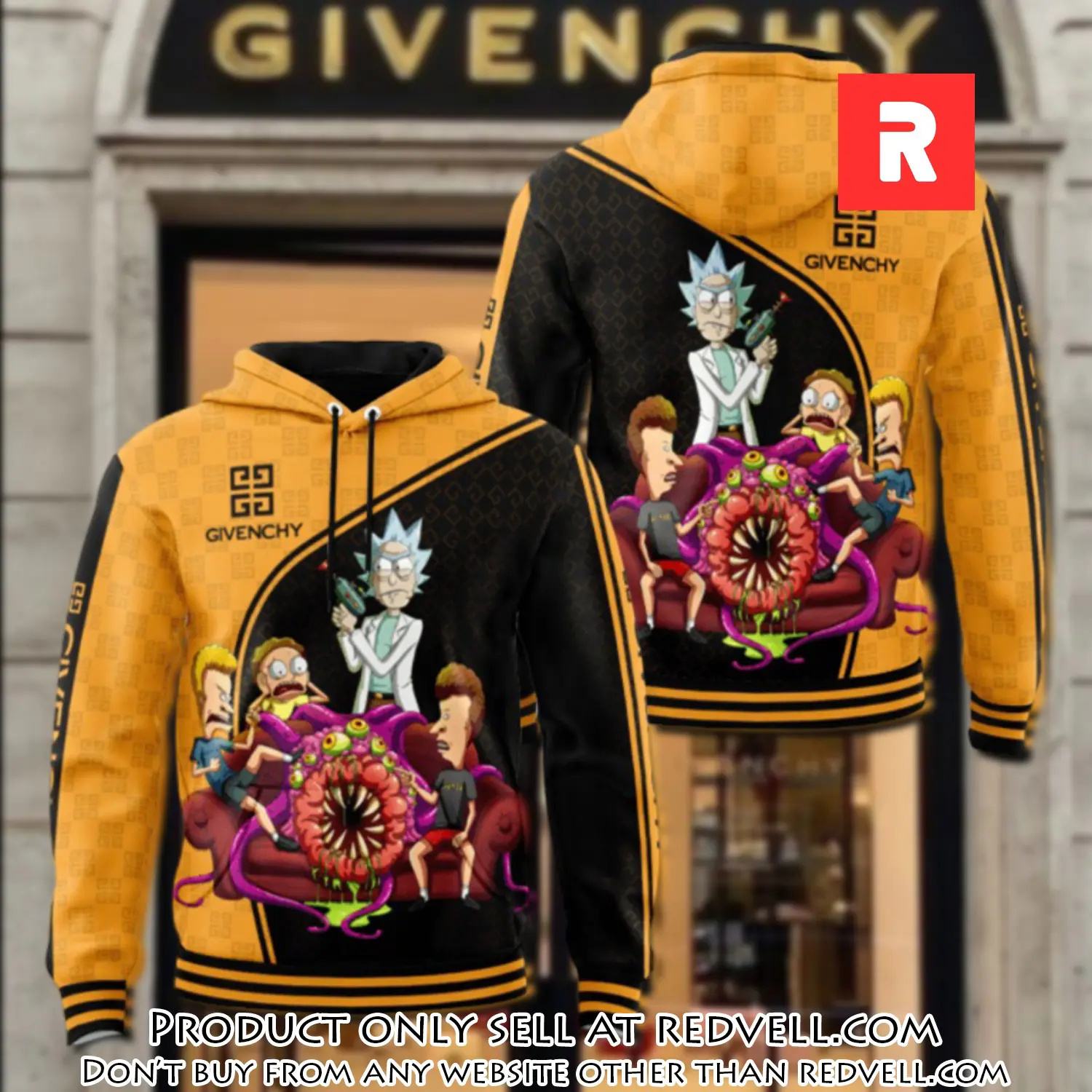 Givenchy rick and morty unisex hoodie luxury brand gifts  jh2010 rv4423786